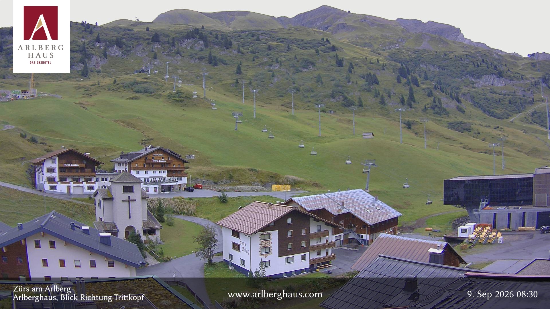 Archiv Foto Webcam Zürs: Hotel Arlberghaus
