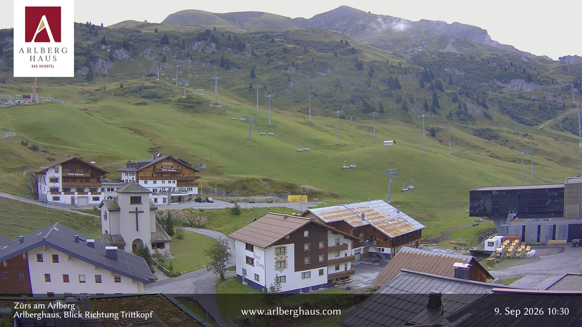 Archiv Foto Webcam Zürs: Hotel Arlberghaus
