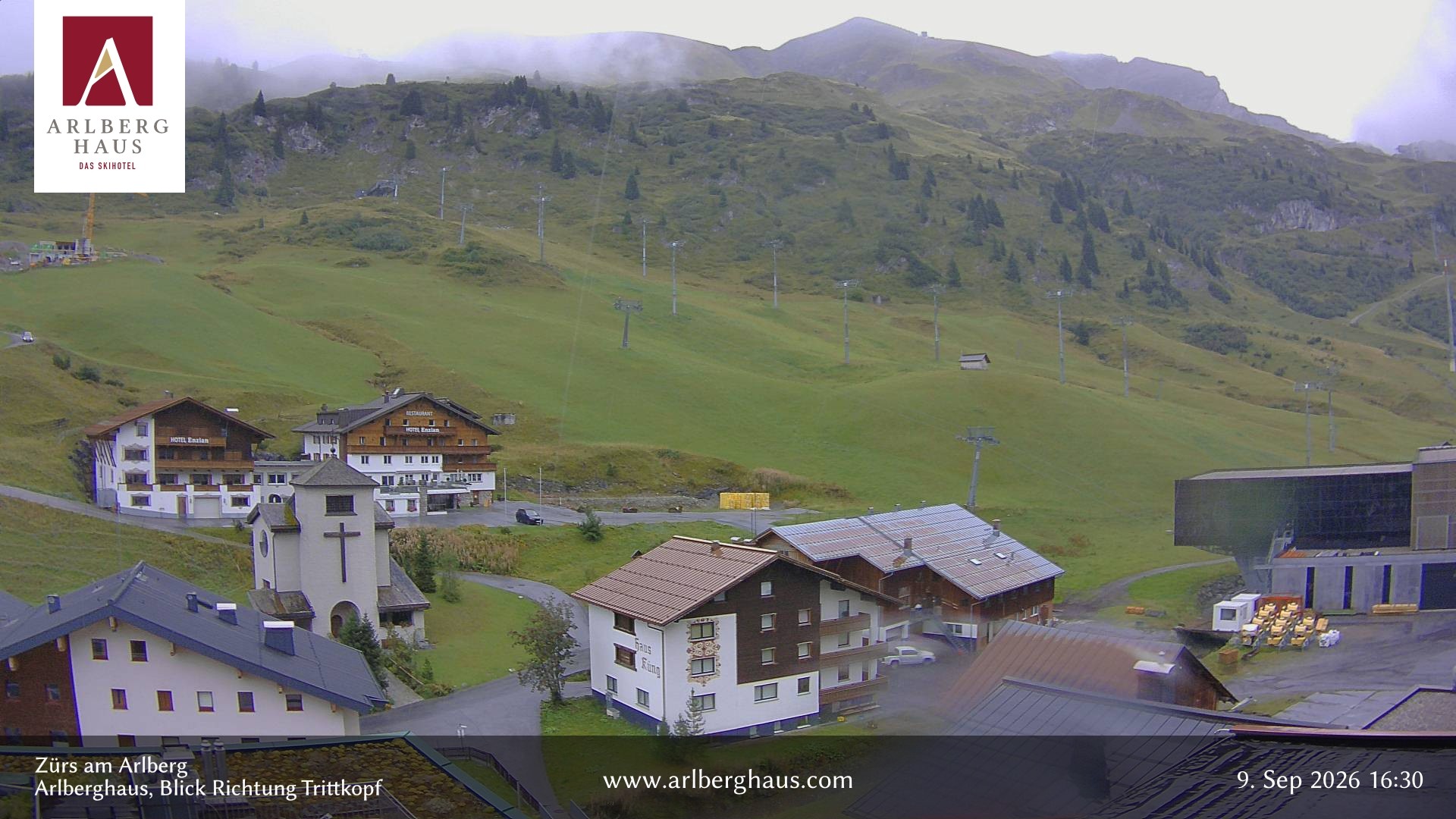 Archiv Foto Webcam Zürs: Hotel Arlberghaus