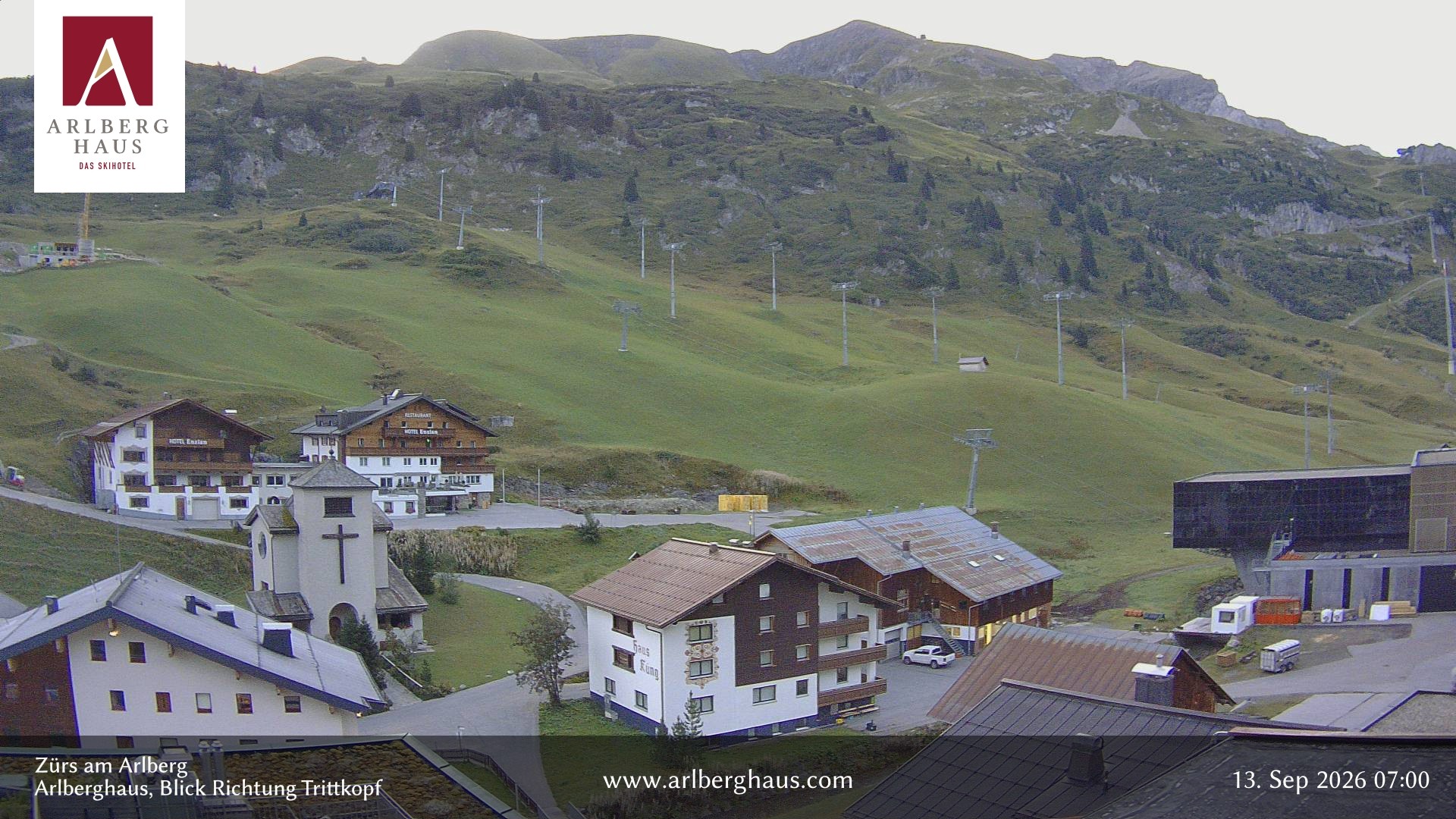 Archived image Webcam Arlberghaus at Zuers