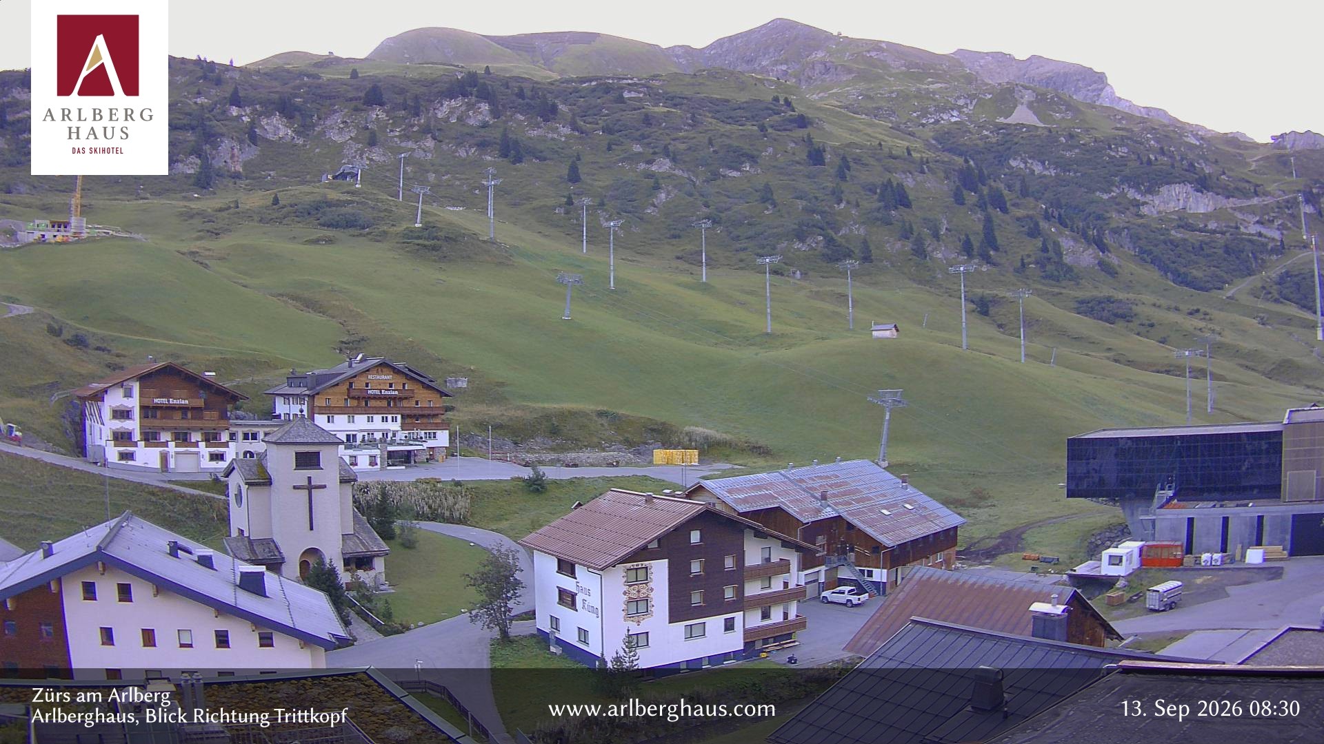 Archived image Webcam Arlberghaus at Zuers