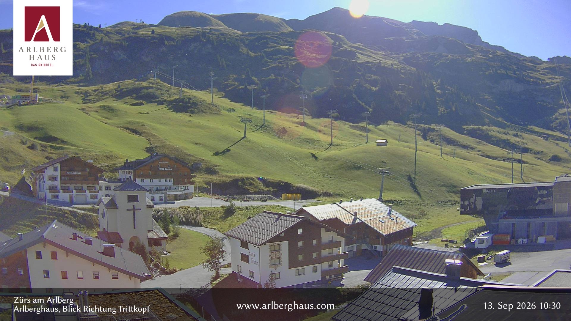 Archived image Webcam Arlberghaus at Zuers