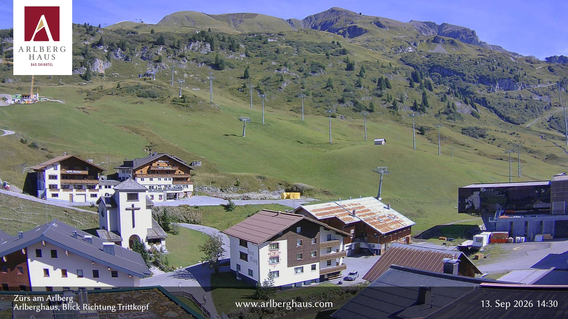 Archived image Webcam Arlberghaus at Zuers