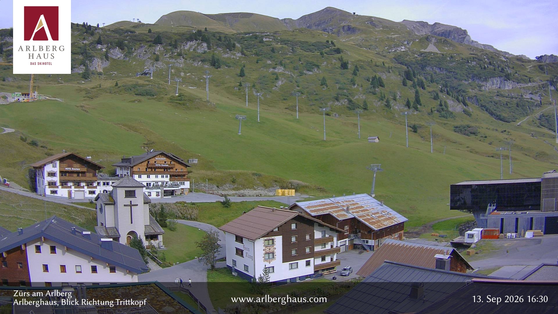Archived image Webcam Arlberghaus at Zuers