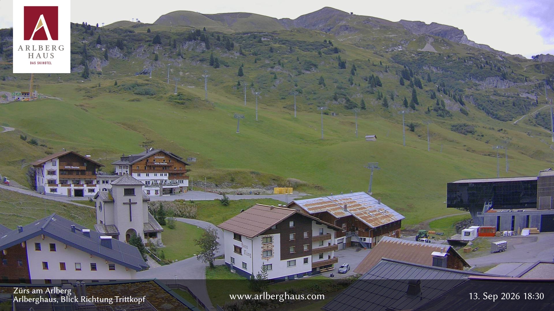 Archived image Webcam Arlberghaus at Zuers