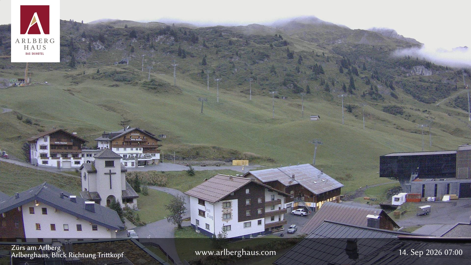 Archiv Foto Webcam Zürs: Hotel Arlberghaus