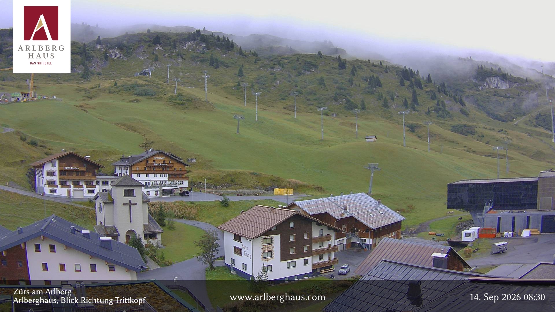 Archiv Foto Webcam Zürs: Hotel Arlberghaus