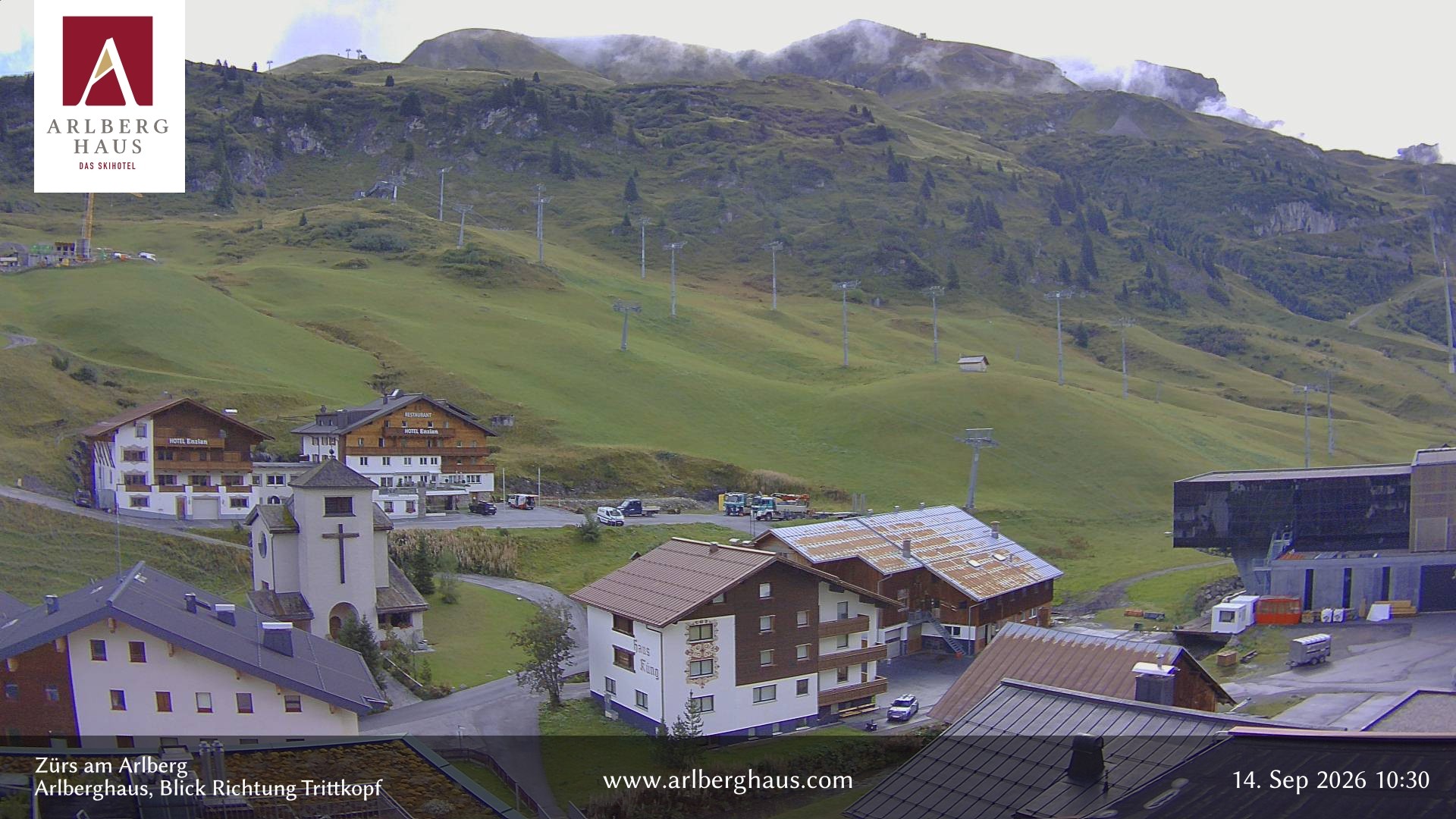 Archiv Foto Webcam Zürs: Hotel Arlberghaus