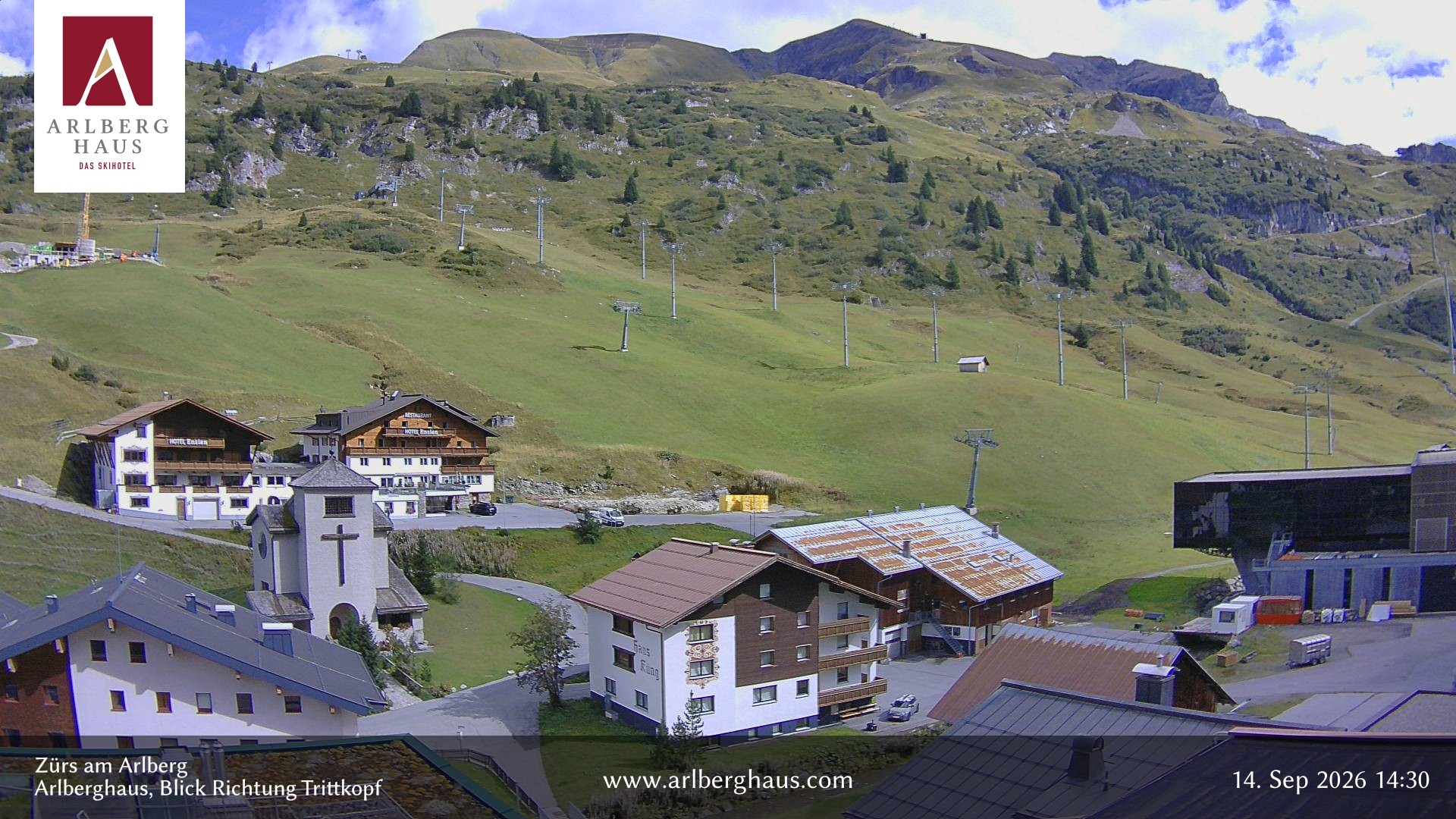 Archiv Foto Webcam Zürs: Hotel Arlberghaus