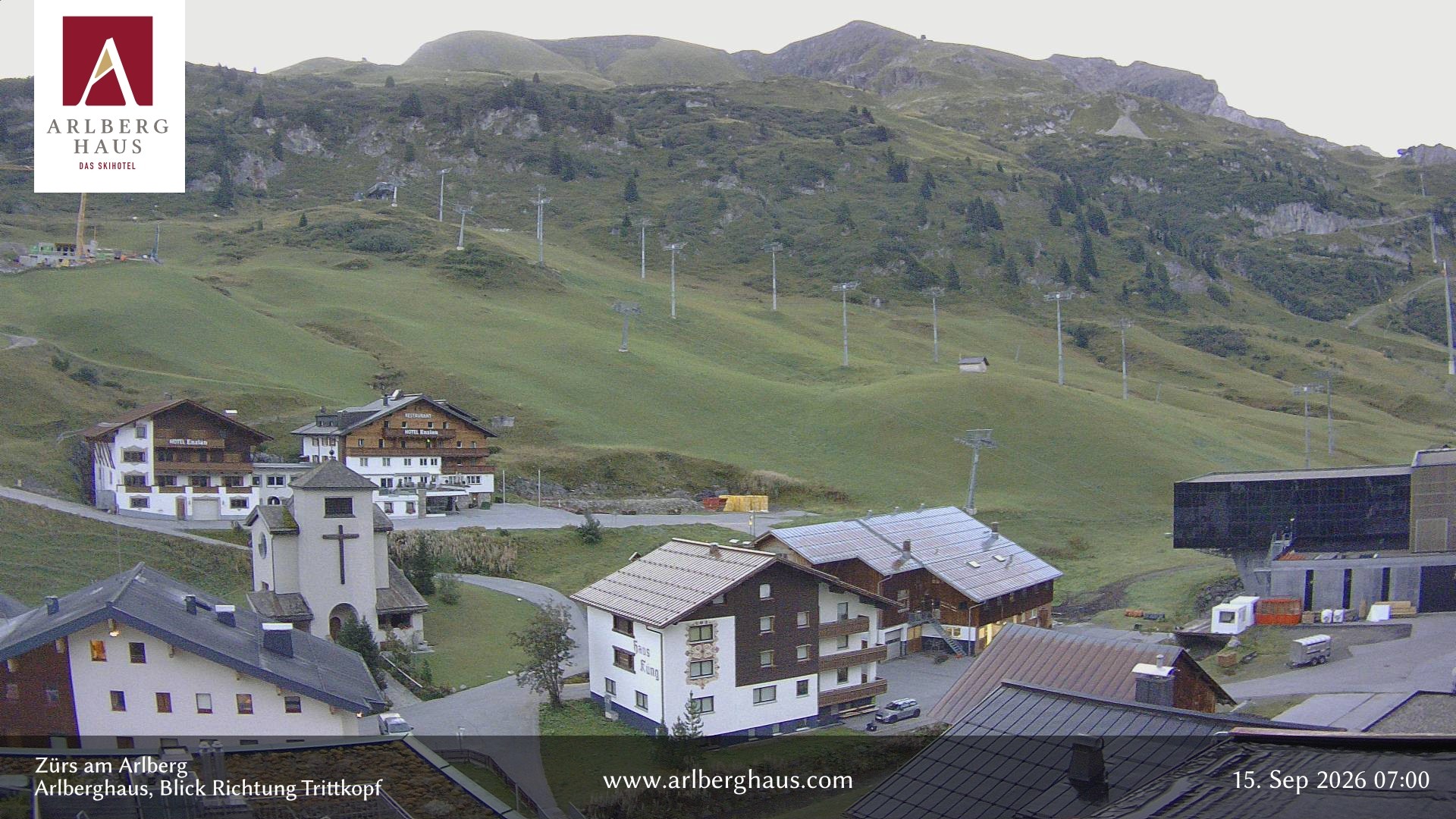 Archived image Webcam Arlberghaus at Zuers