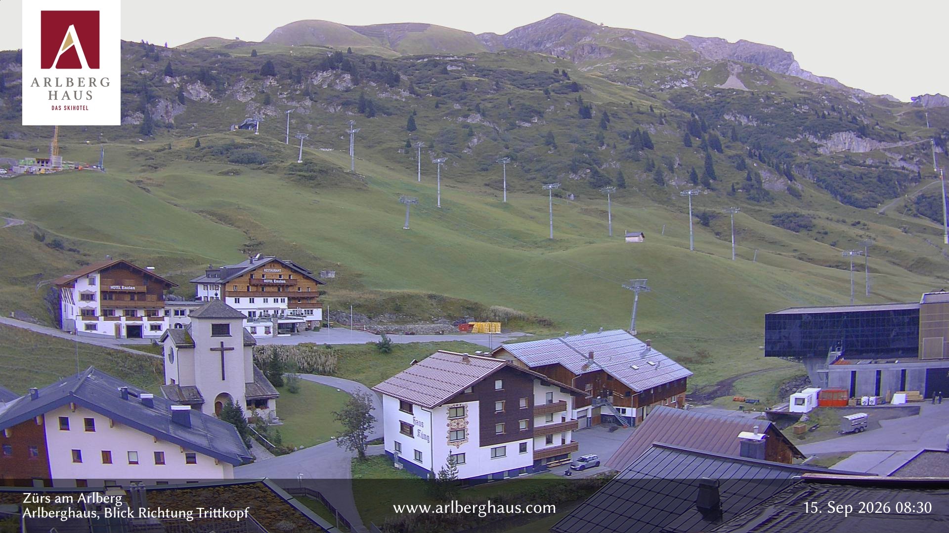 Archived image Webcam Arlberghaus at Zuers