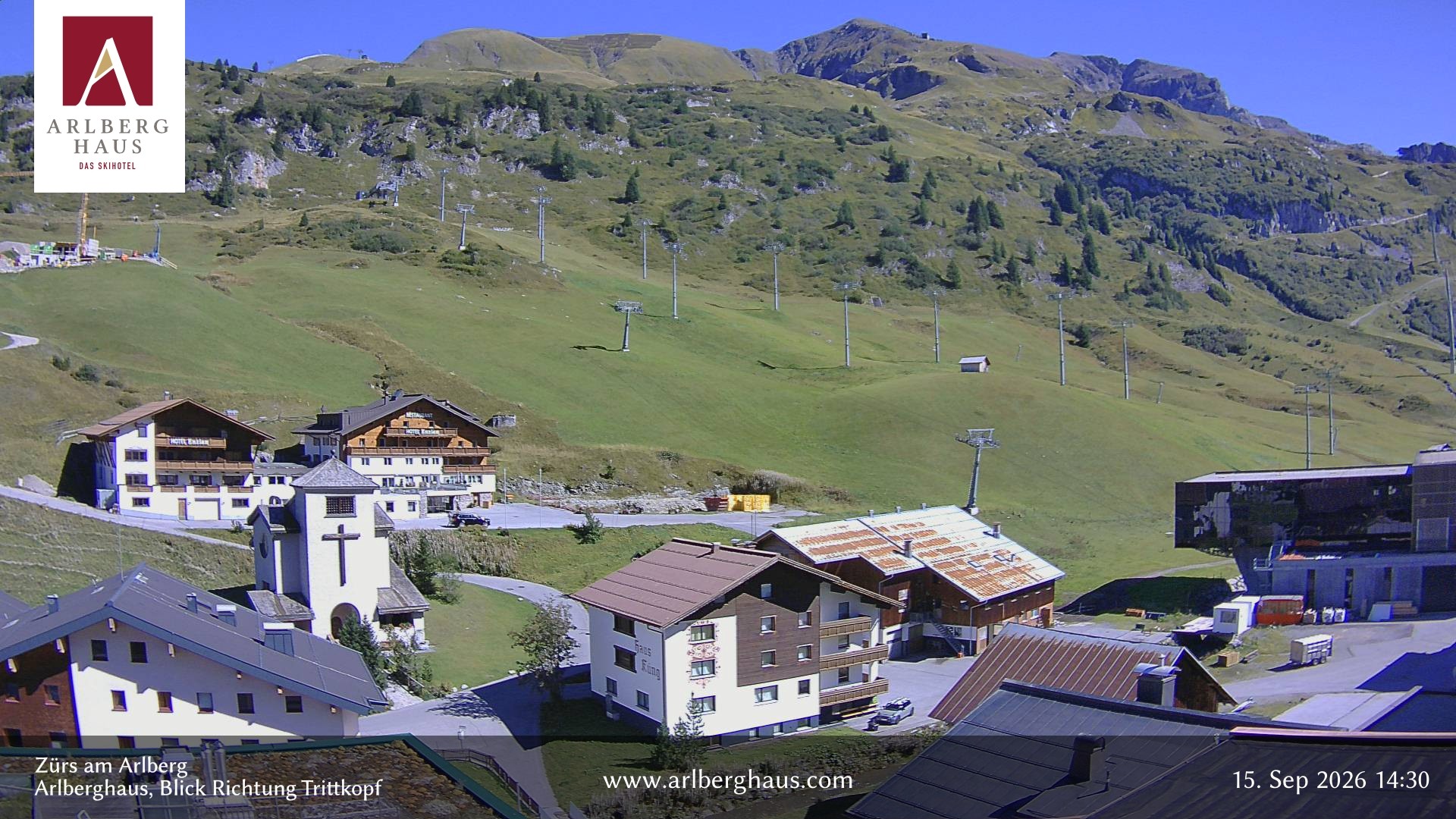Archived image Webcam Arlberghaus at Zuers