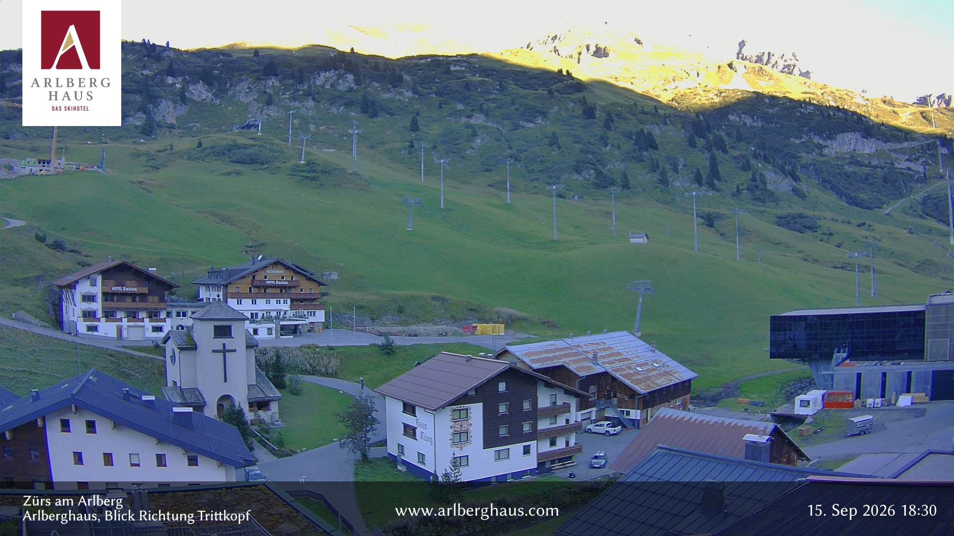 Archived image Webcam Arlberghaus at Zuers
