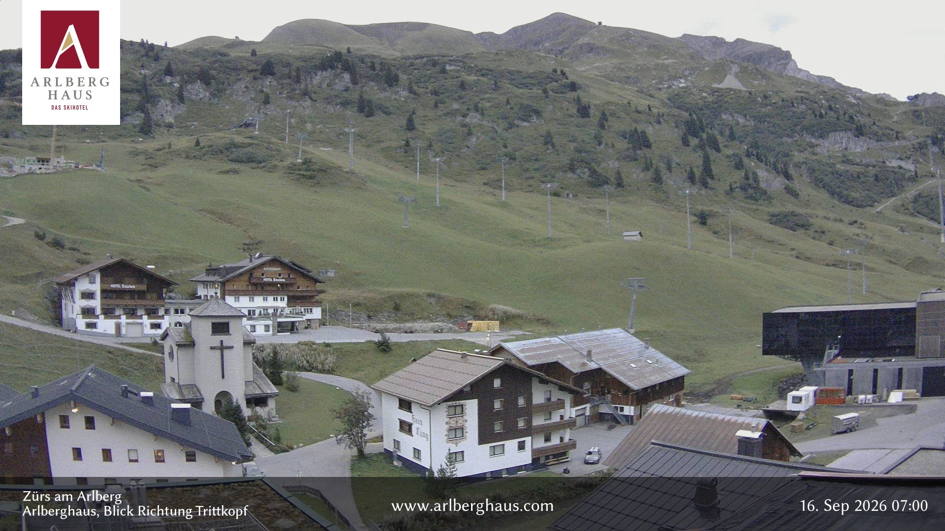 Archived image Webcam Arlberghaus at Zuers