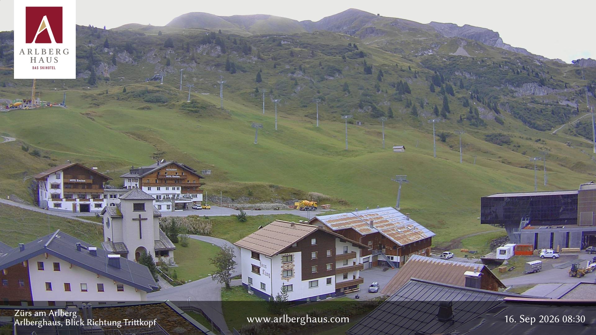 Archived image Webcam Arlberghaus at Zuers