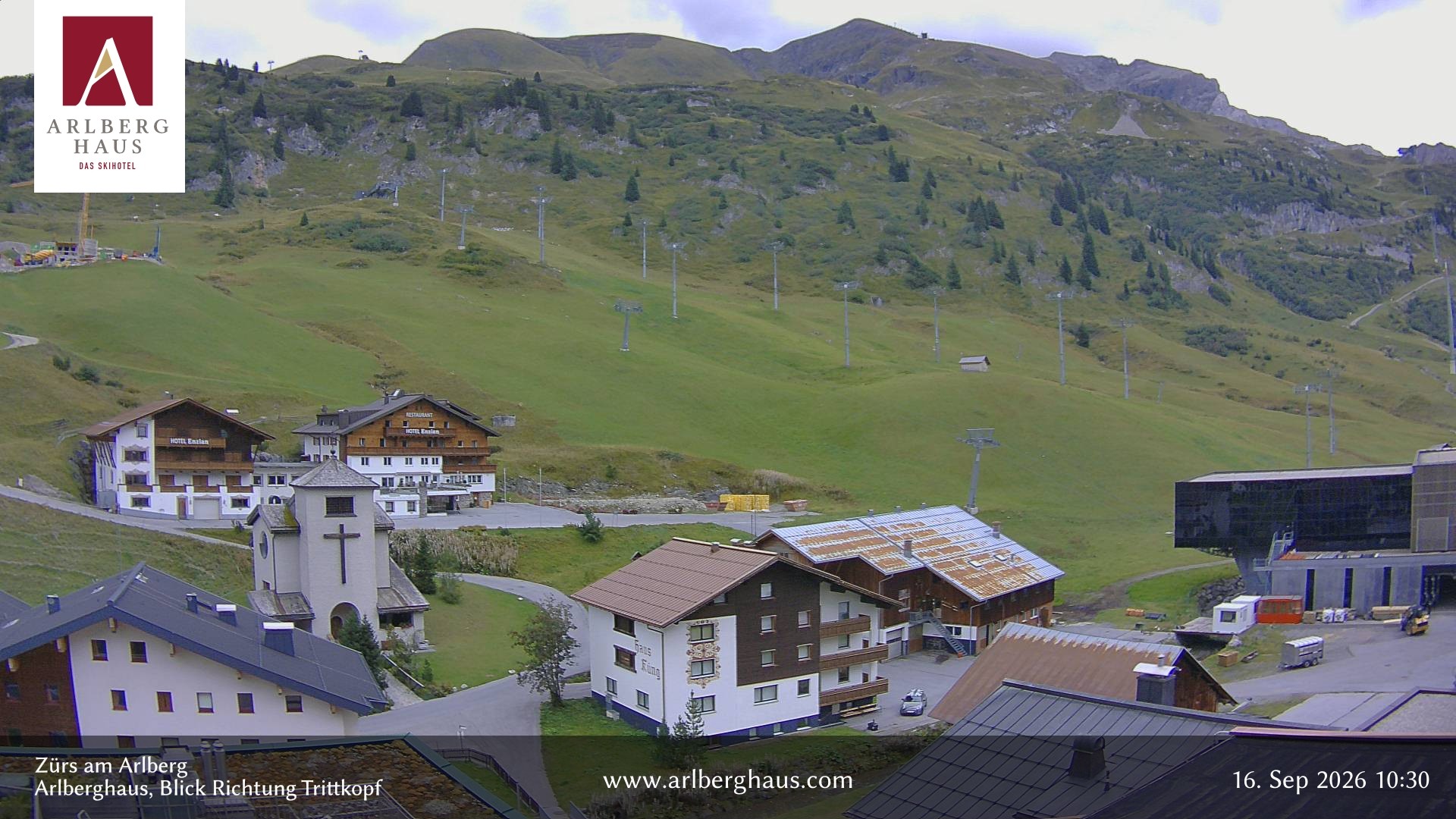 Archived image Webcam Arlberghaus at Zuers