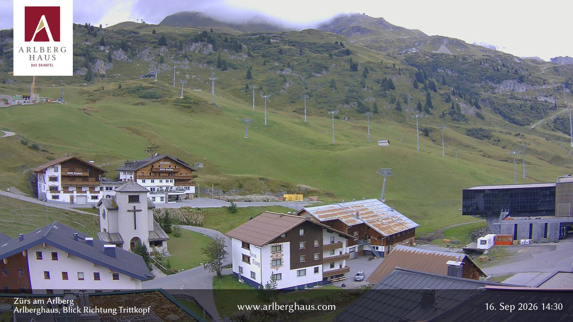 Archived image Webcam Arlberghaus at Zuers