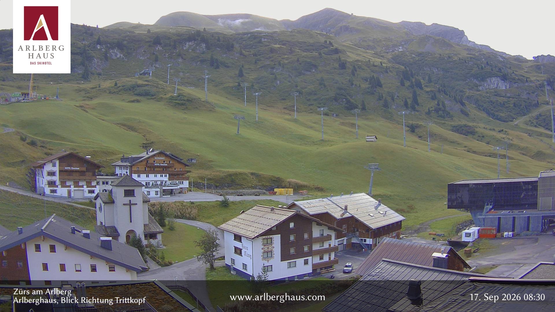 Archived image Webcam Arlberghaus at Zuers