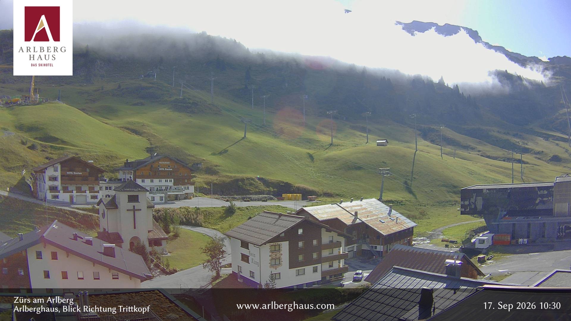 Archived image Webcam Arlberghaus at Zuers