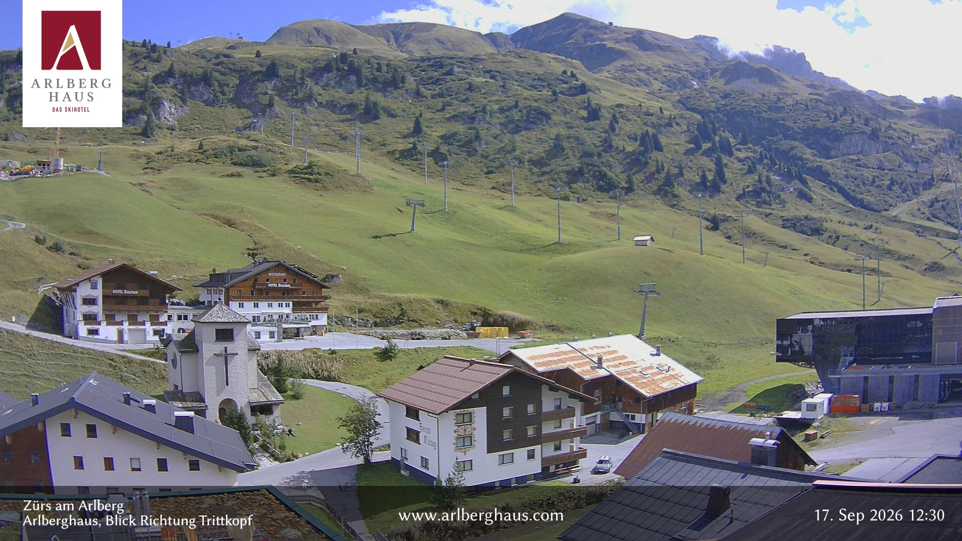 Archived image Webcam Arlberghaus at Zuers
