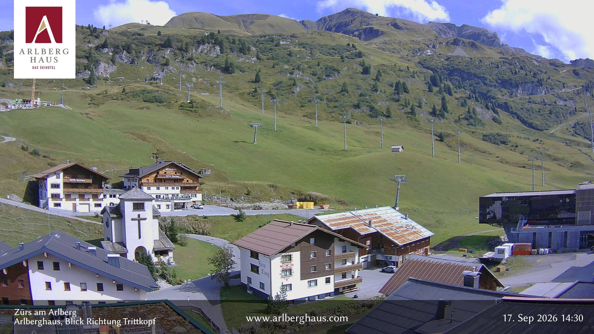 Archived image Webcam Arlberghaus at Zuers