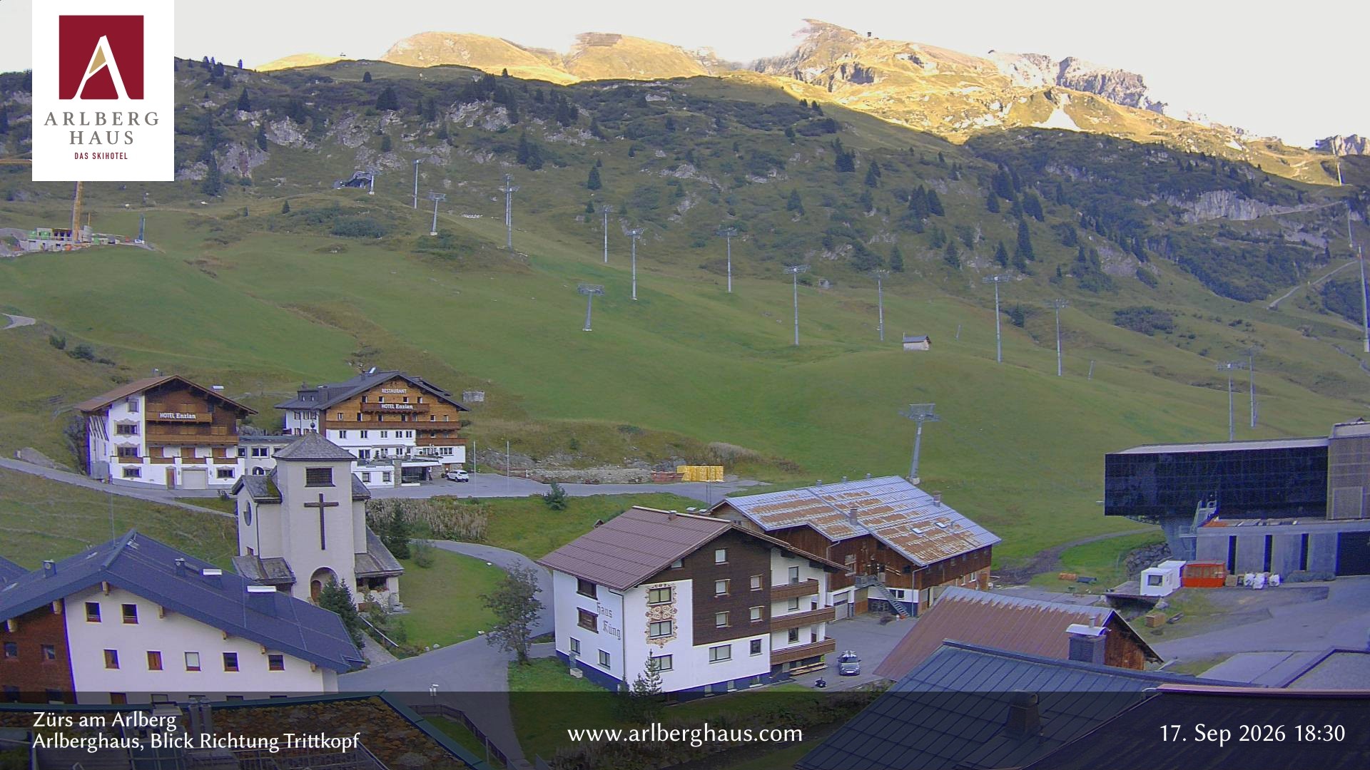 Archived image Webcam Arlberghaus at Zuers