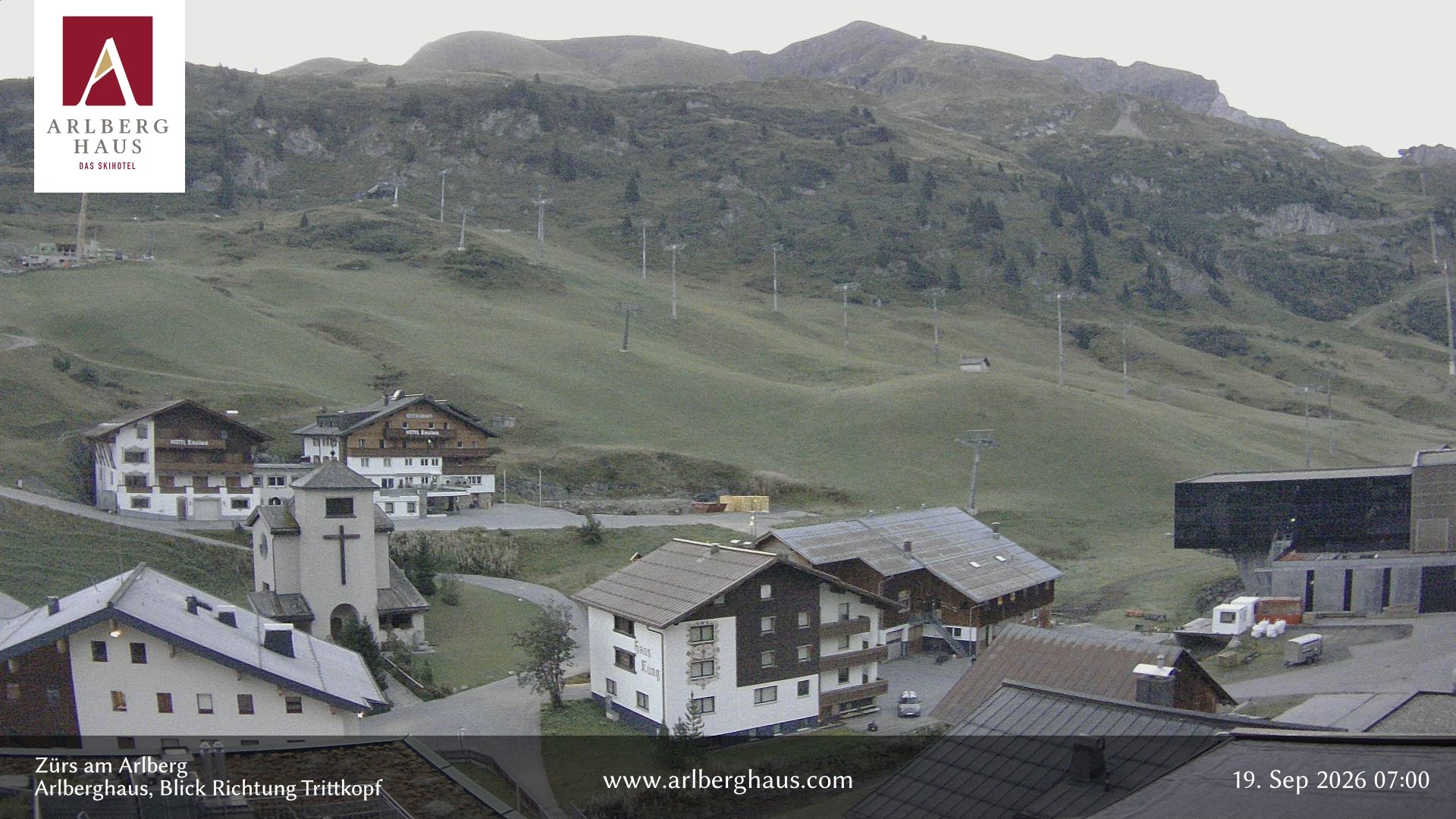 Archiv Foto Webcam Zürs: Hotel Arlberghaus