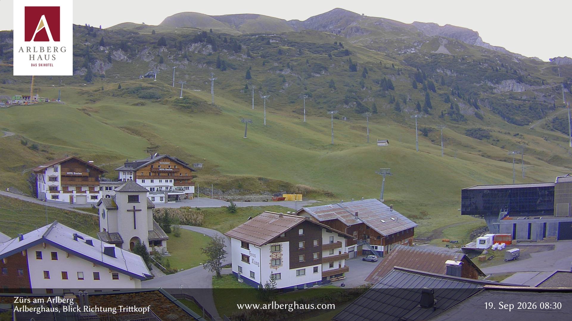 Archiv Foto Webcam Zürs: Hotel Arlberghaus