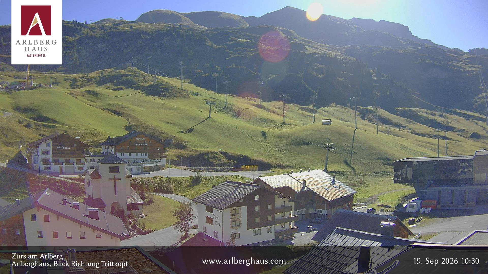 Archiv Foto Webcam Zürs: Hotel Arlberghaus