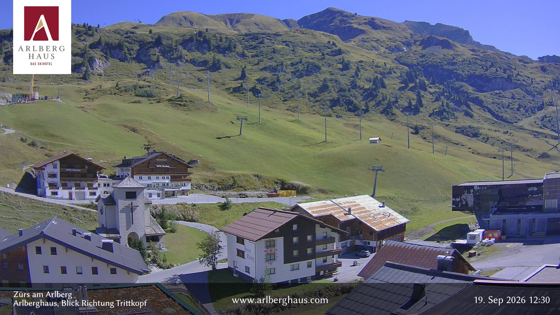 Archiv Foto Webcam Zürs: Hotel Arlberghaus