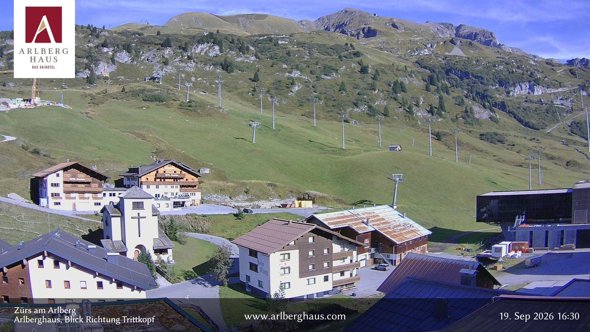 Archiv Foto Webcam Zürs: Hotel Arlberghaus