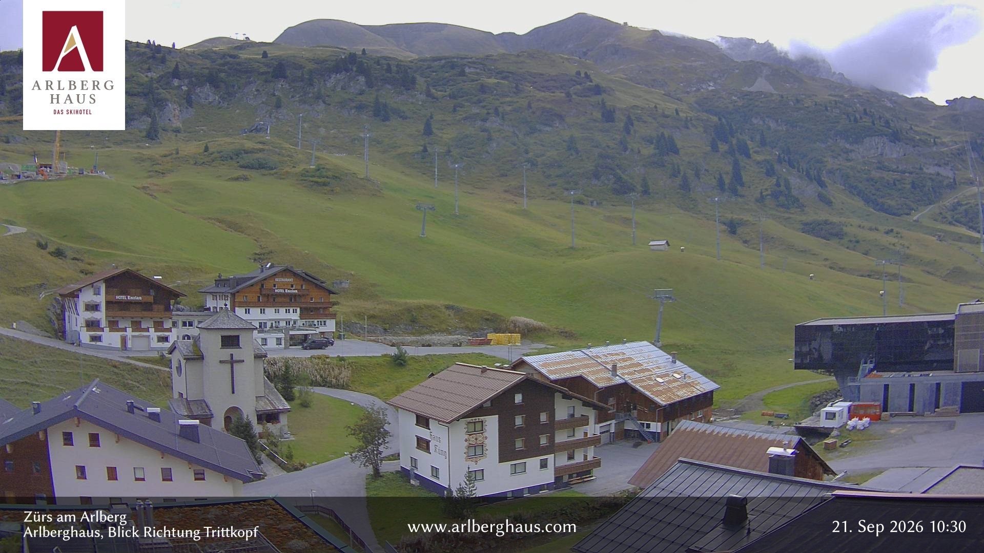 Archived image Webcam Arlberghaus at Zuers