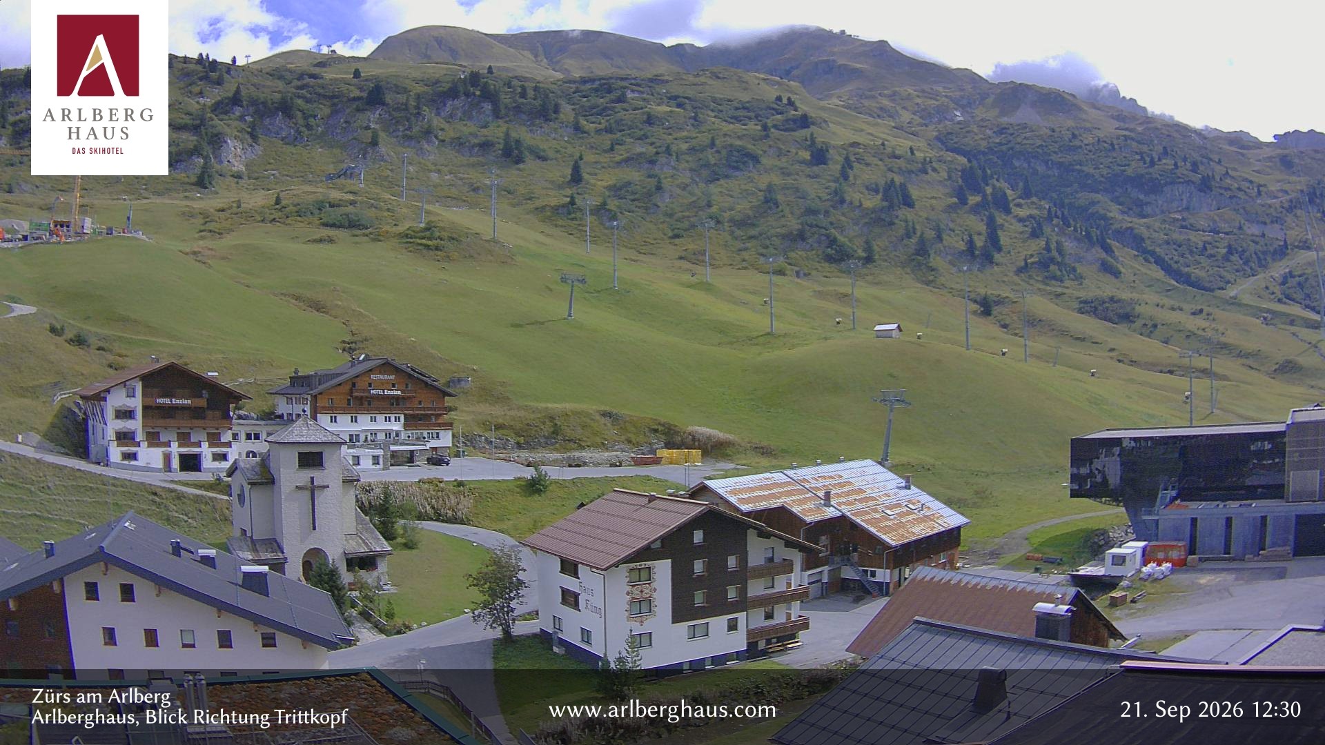 Archived image Webcam Arlberghaus at Zuers