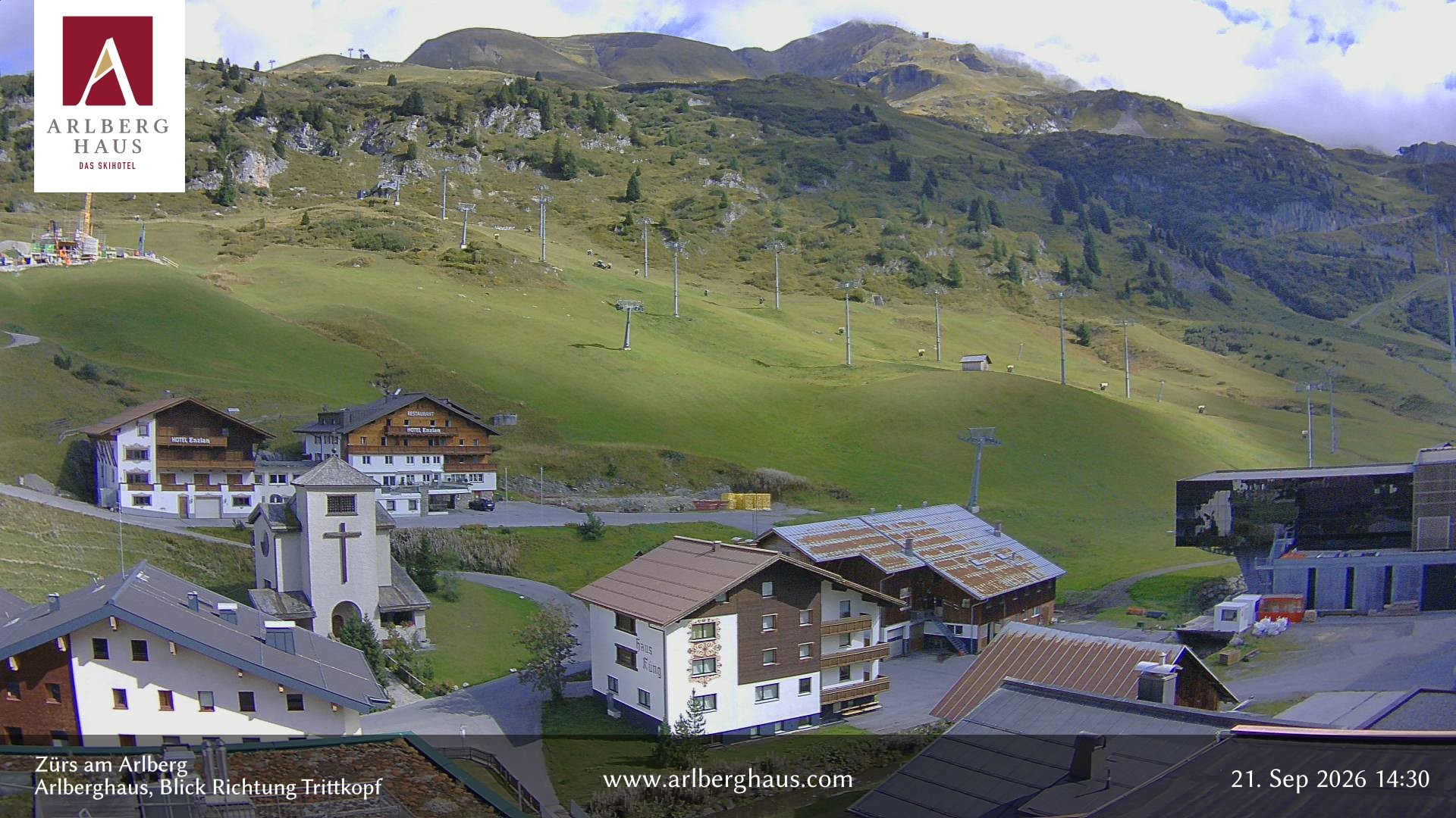 Archived image Webcam Arlberghaus at Zuers