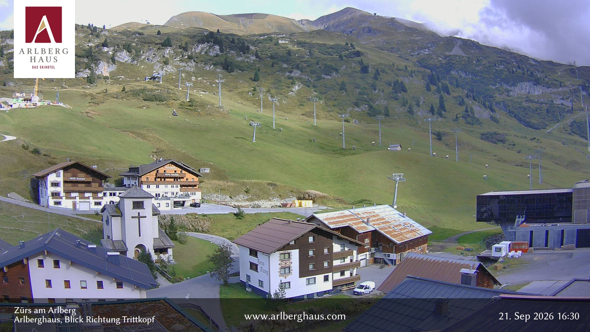 Archived image Webcam Arlberghaus at Zuers
