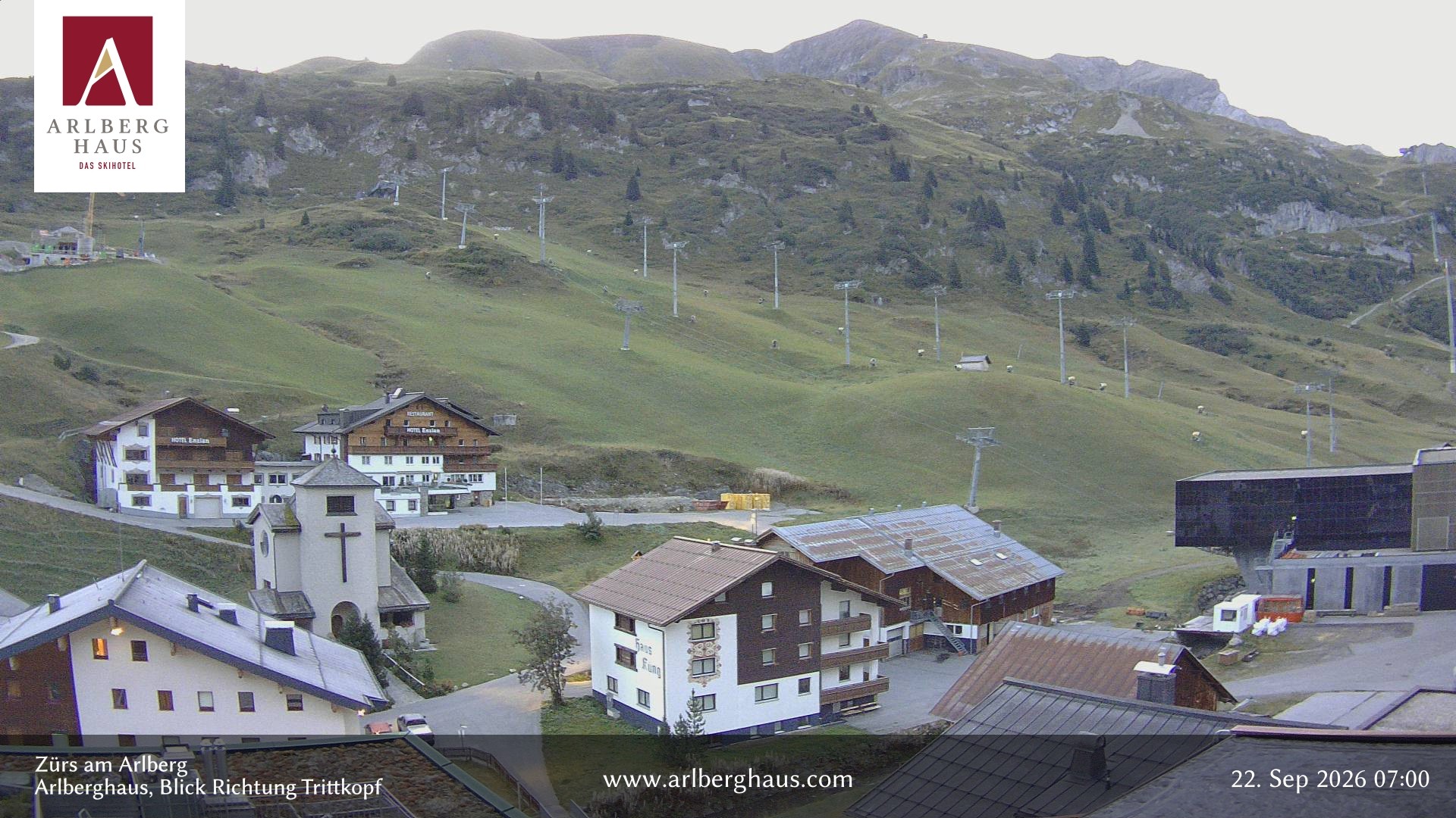Archived image Webcam Arlberghaus at Zuers