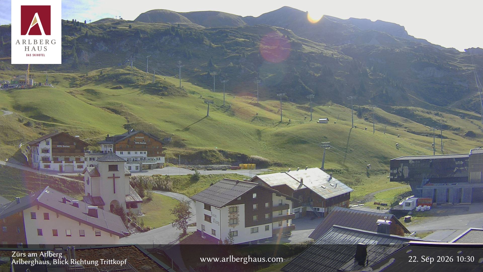 Archived image Webcam Arlberghaus at Zuers