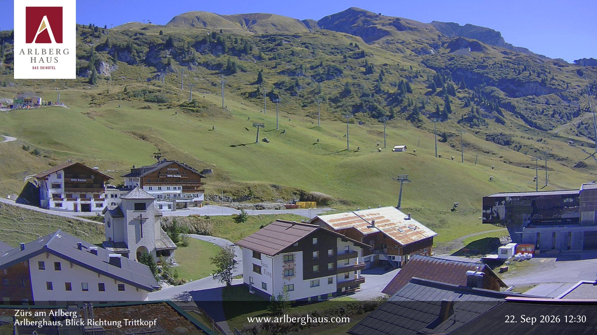 Archived image Webcam Arlberghaus at Zuers