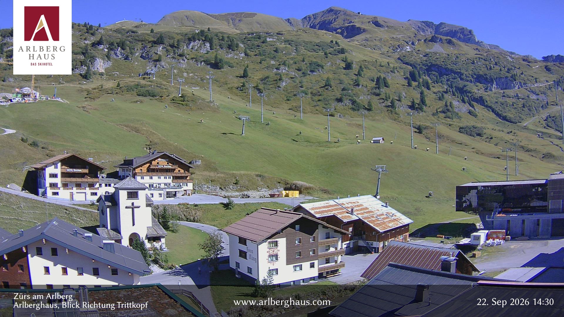 Archived image Webcam Arlberghaus at Zuers