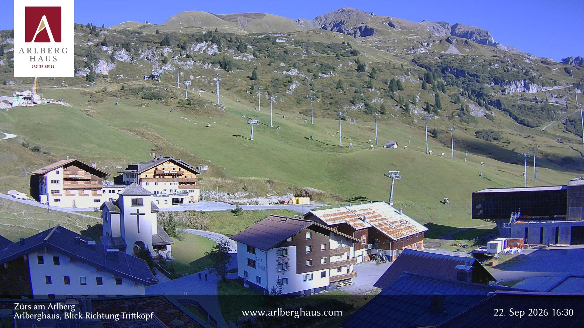 Archiv Foto Webcam Zürs: Hotel Arlberghaus