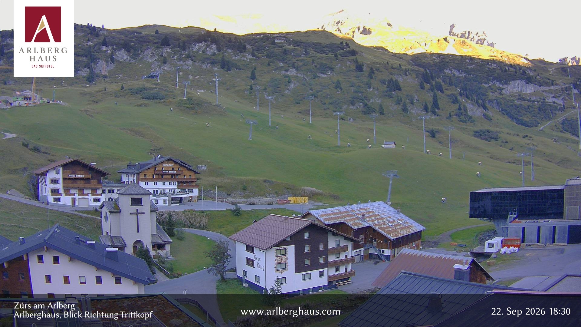 Archiv Foto Webcam Zürs: Hotel Arlberghaus