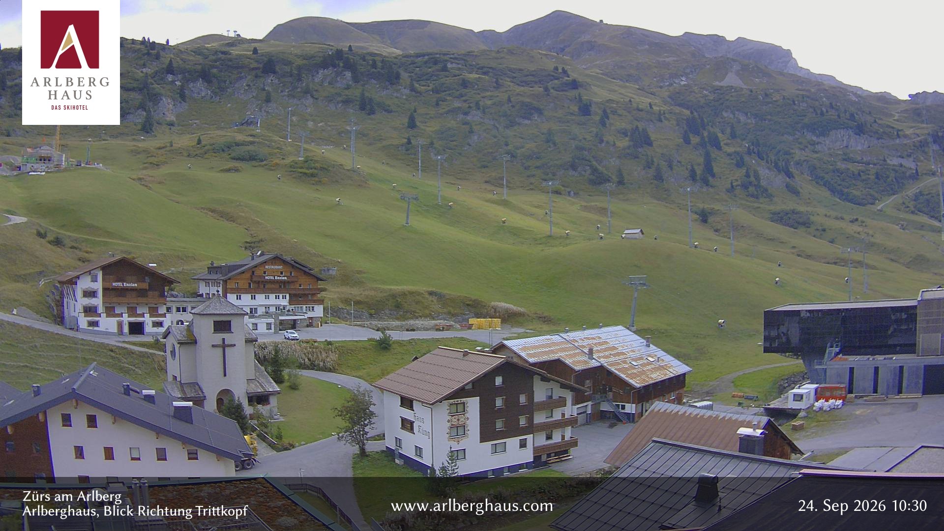 Archiv Foto Webcam Zürs: Hotel Arlberghaus