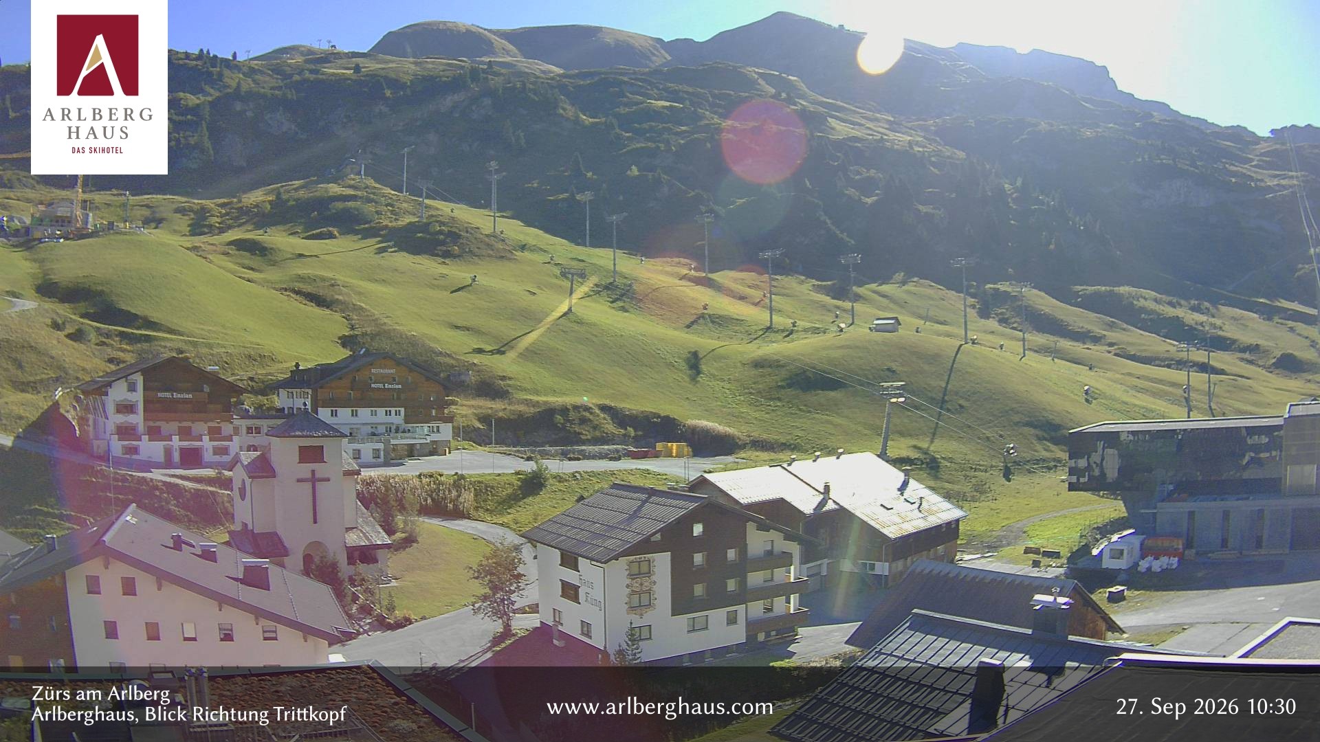 Archiv Foto Webcam Zürs: Hotel Arlberghaus