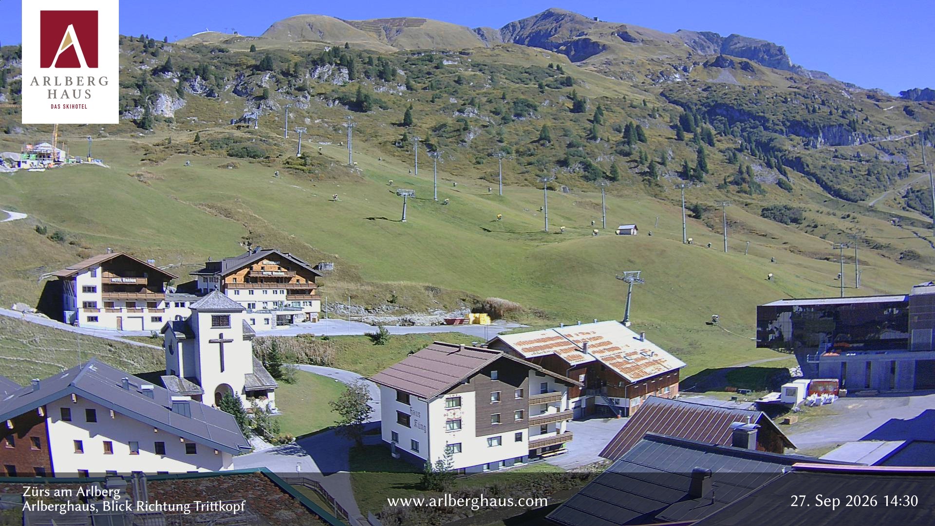 Archiv Foto Webcam Zürs: Hotel Arlberghaus