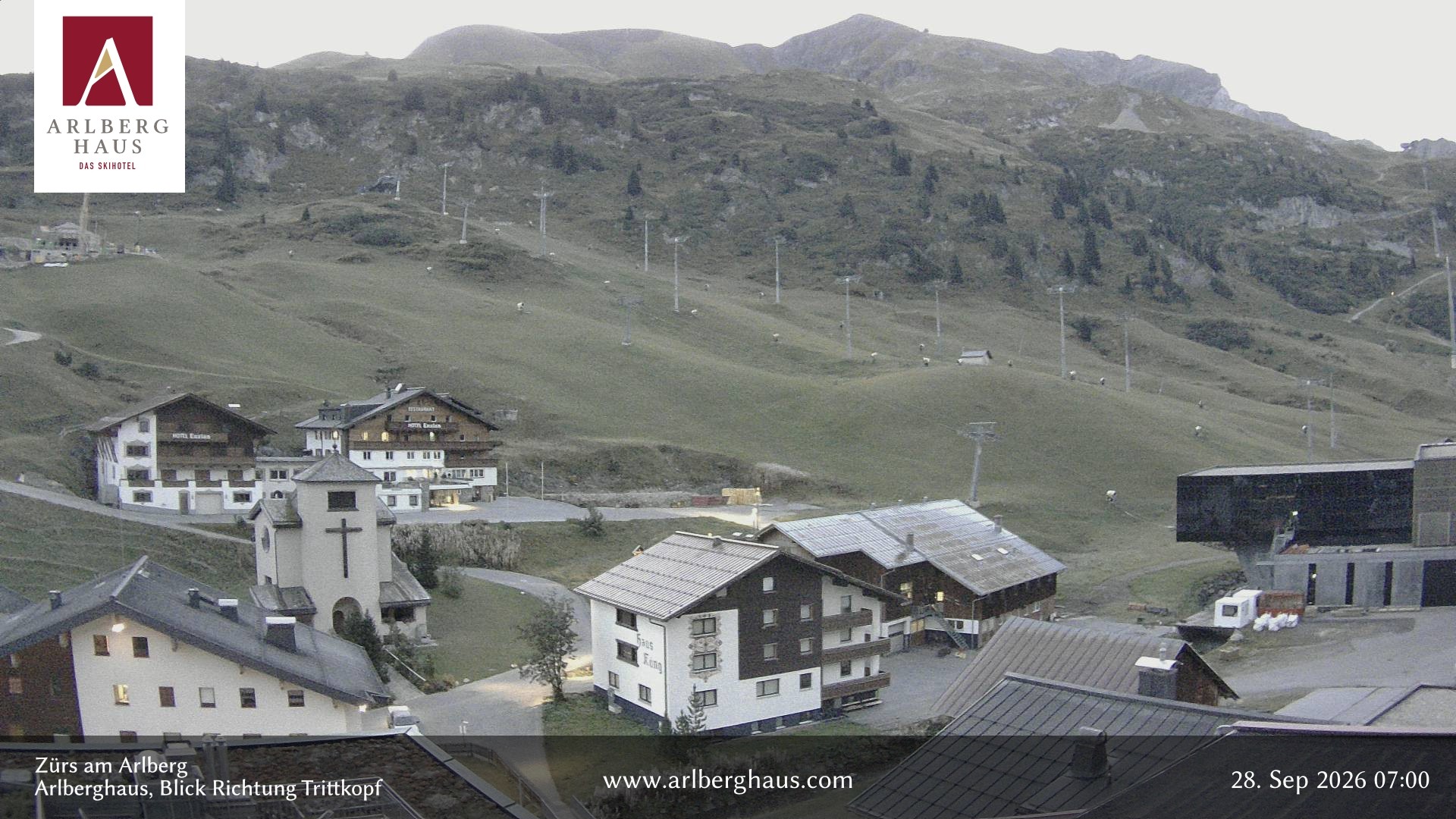 Archived image Webcam Arlberghaus at Zuers