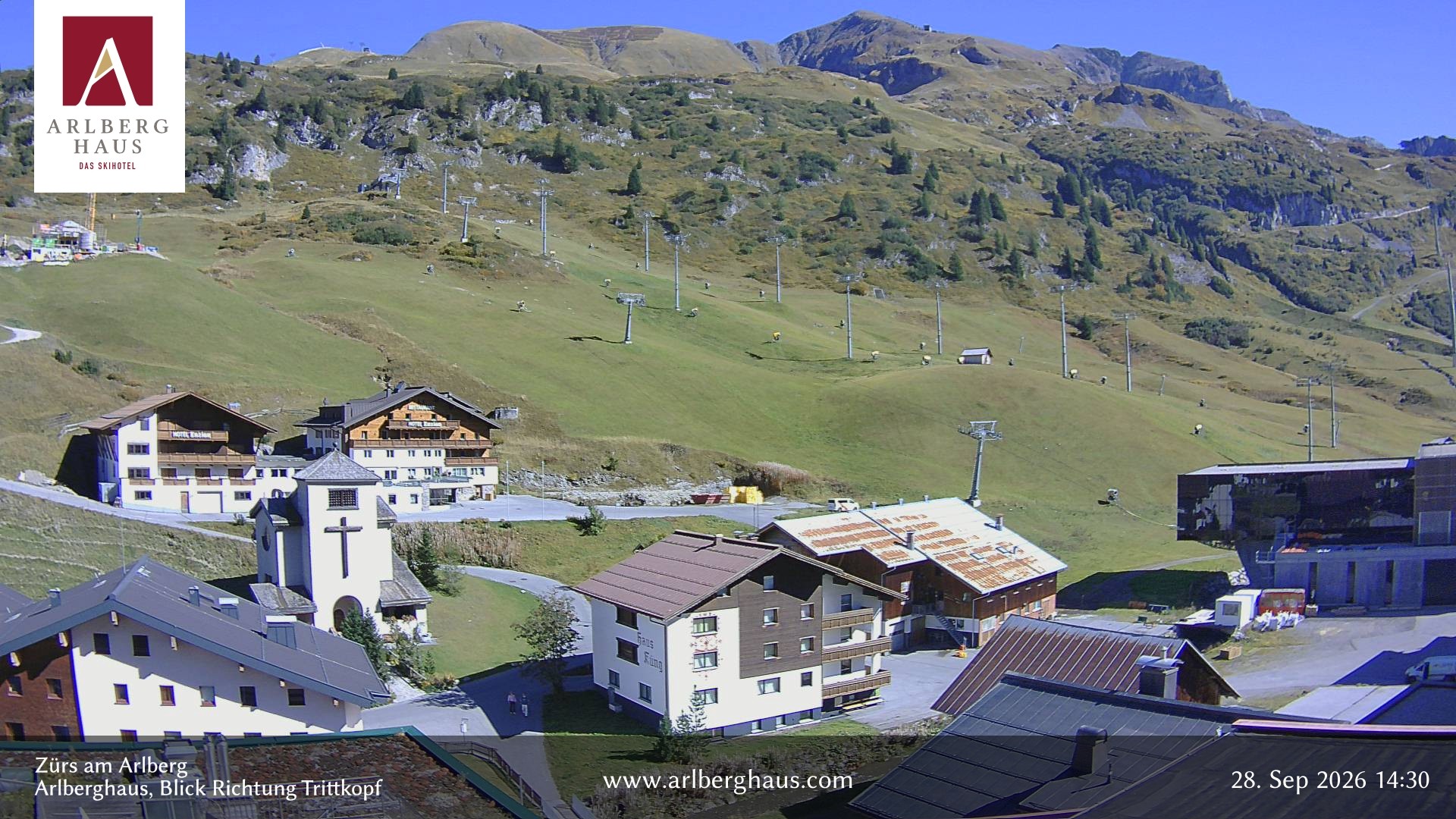 Archived image Webcam Arlberghaus at Zuers
