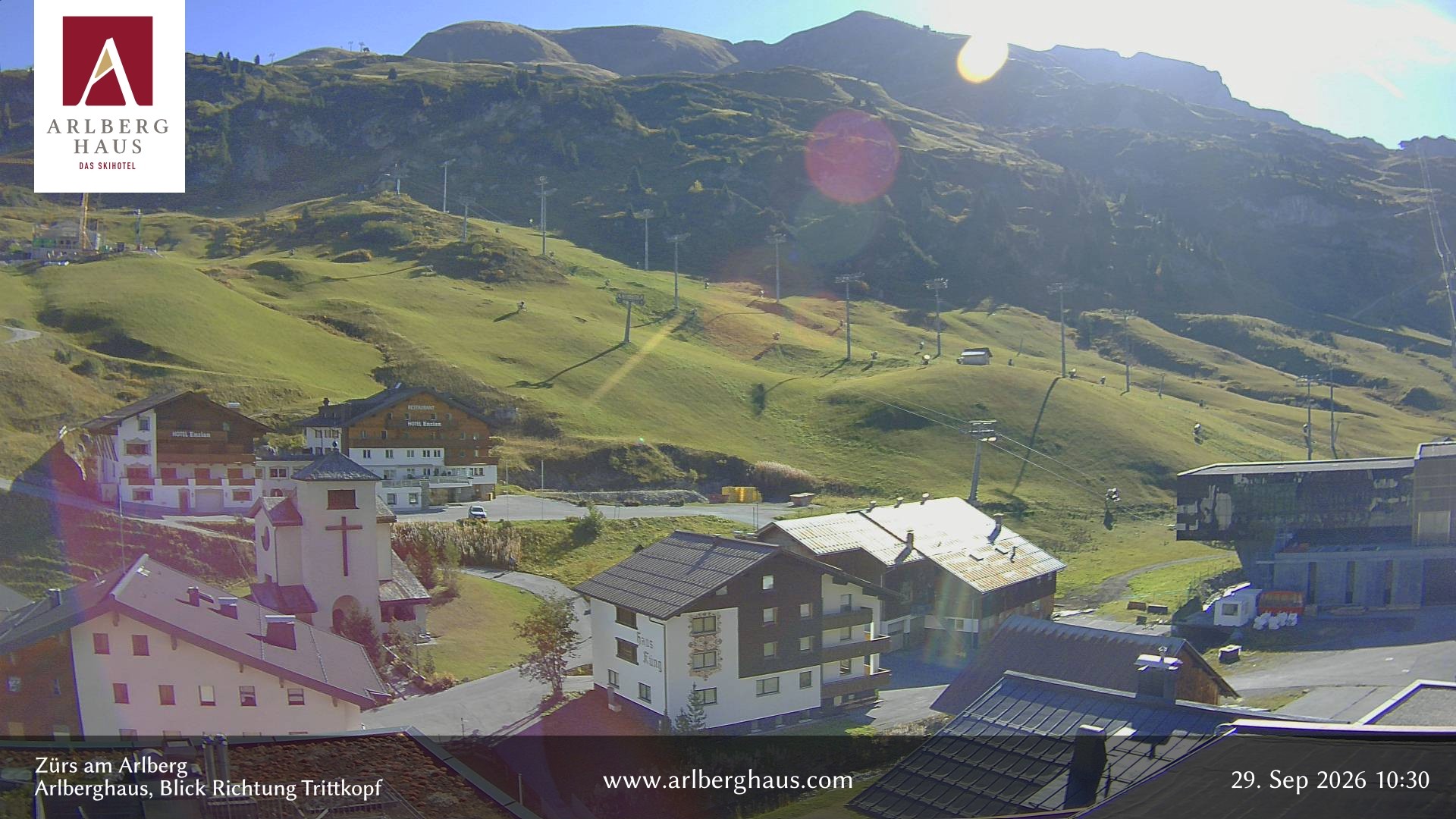 Archiv Foto Webcam Zürs: Hotel Arlberghaus