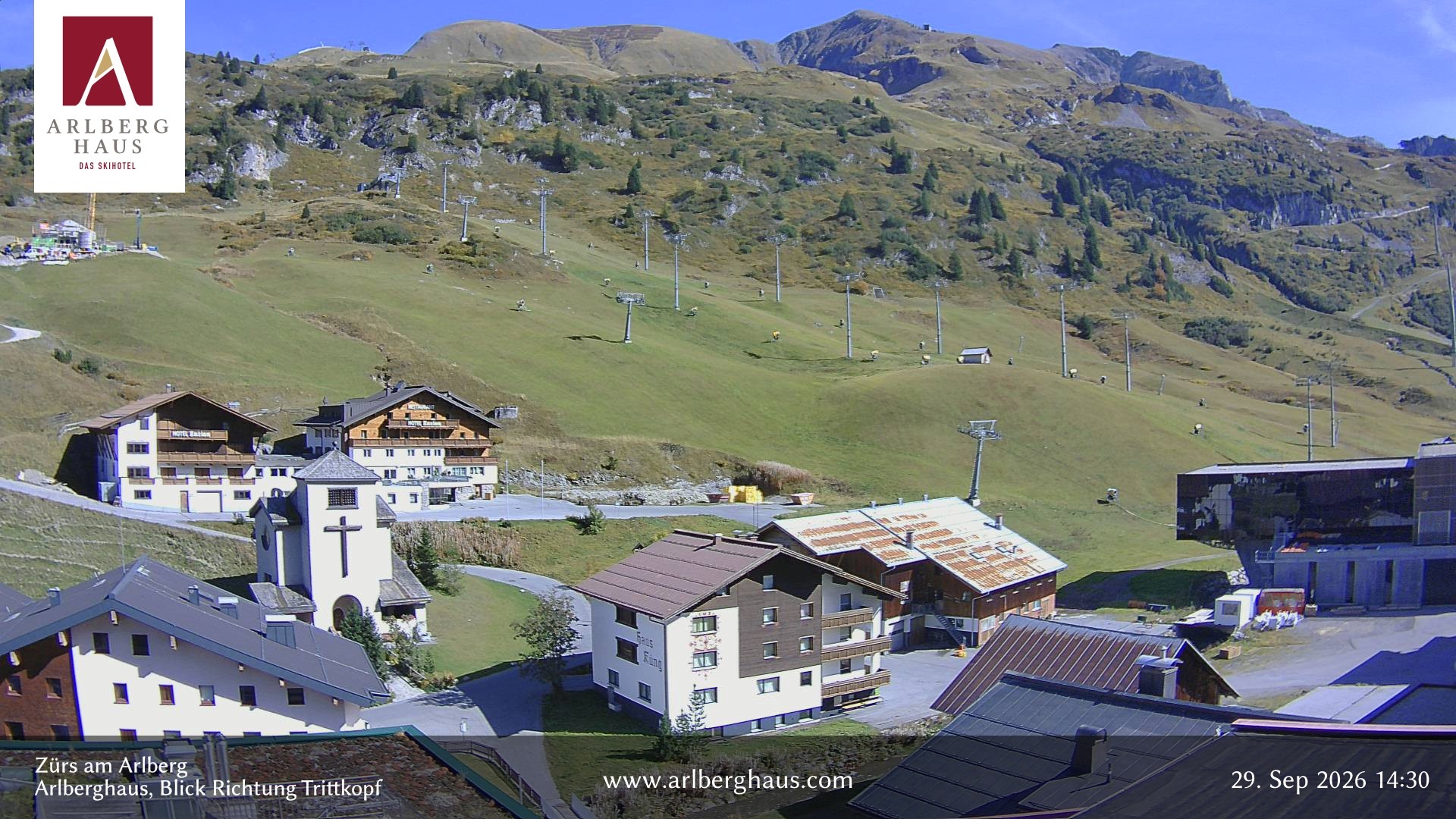 Archiv Foto Webcam Zürs: Hotel Arlberghaus