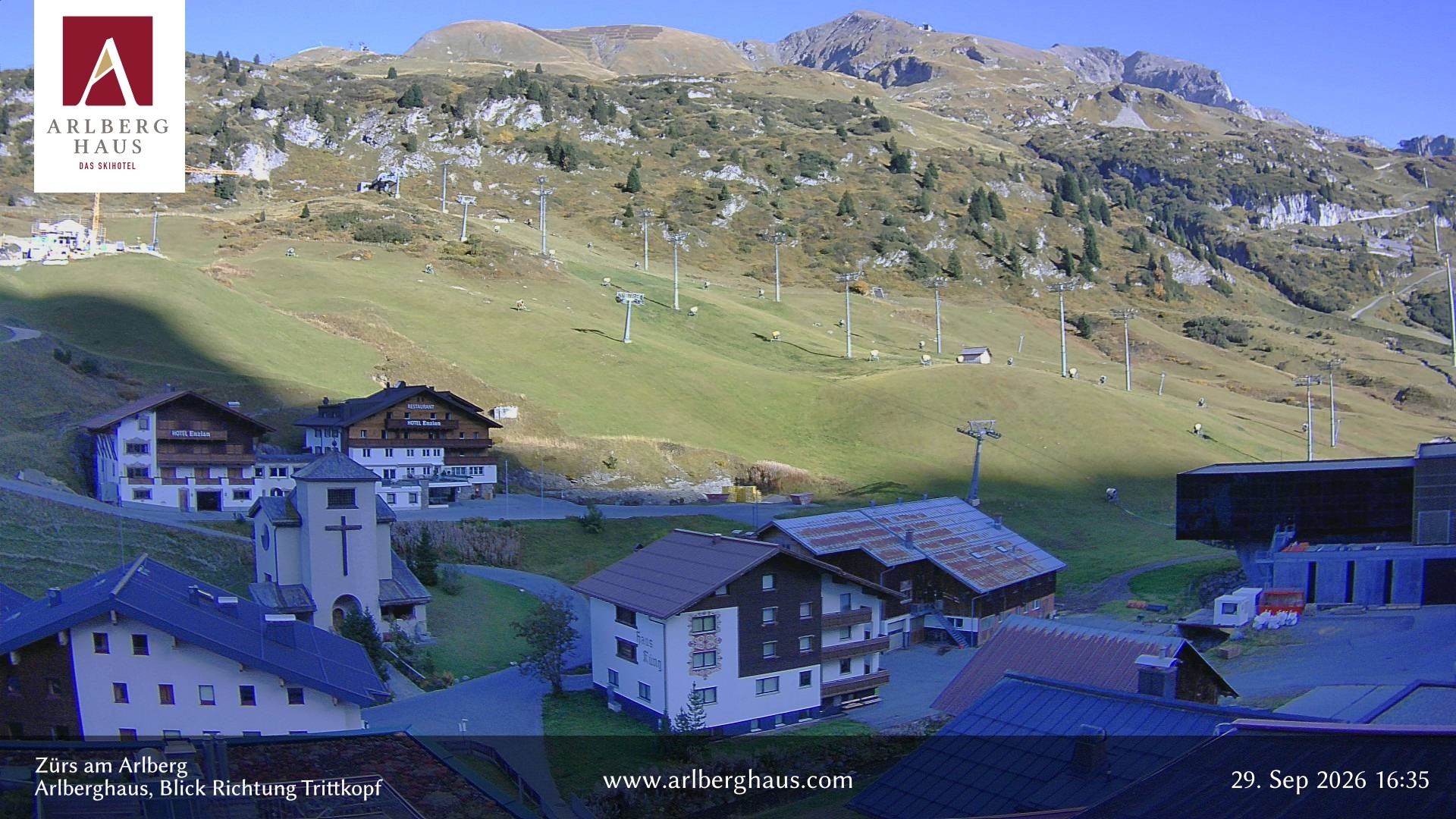 Archiv Foto Webcam Zürs: Hotel Arlberghaus