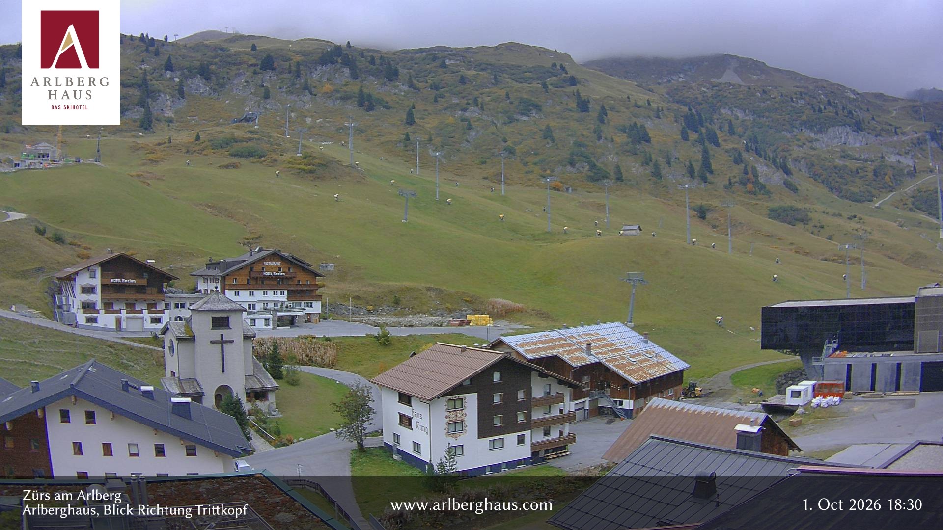 Archiv Foto Webcam Zürs: Hotel Arlberghaus
